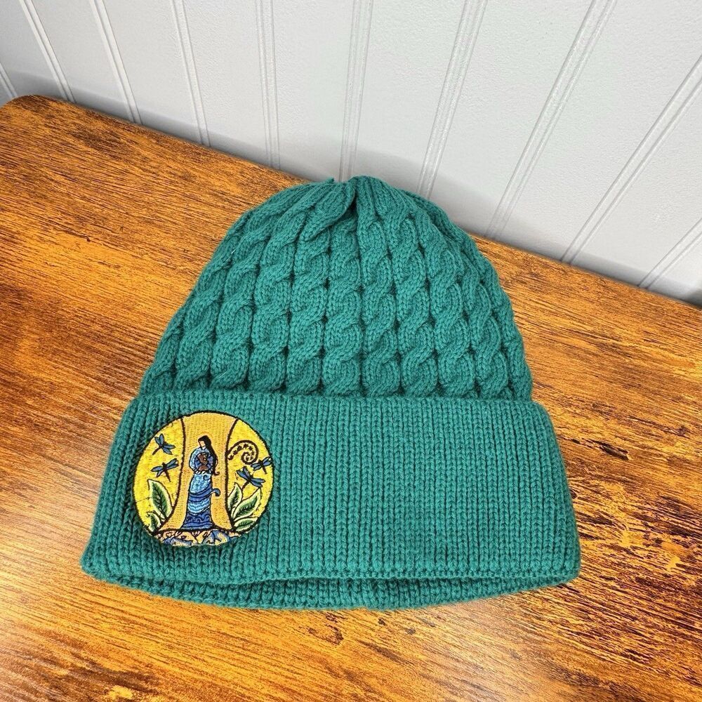 Oscardo Leah Dorion Strong Earth Woman Embroidered Knitted Hat Winter Beanie
